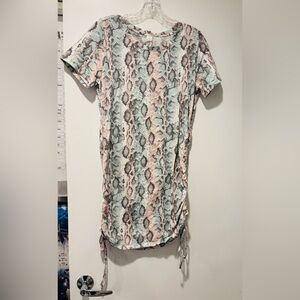 2 LV Snakeskin Print T-Shirt Dress